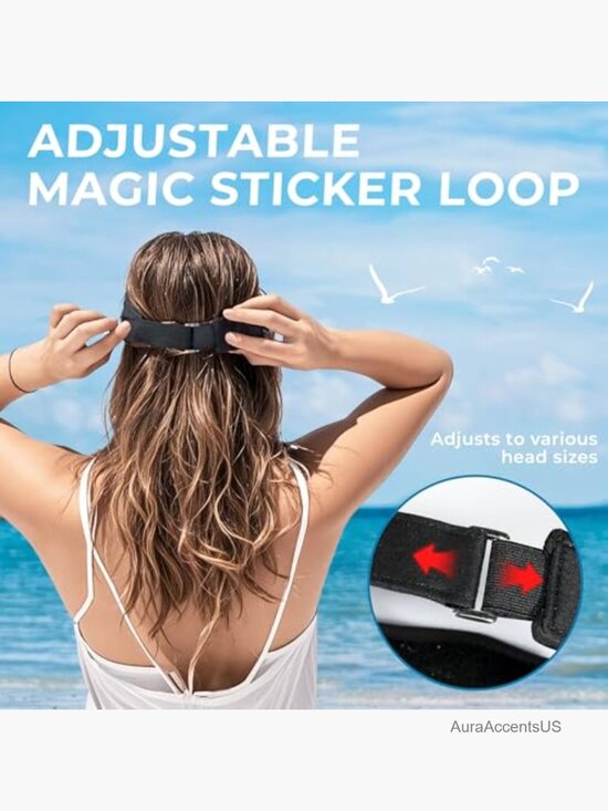 UPF 50+ Sun Visor Hat Adjustable Strap Lightweight Breathable Outdoor Sport